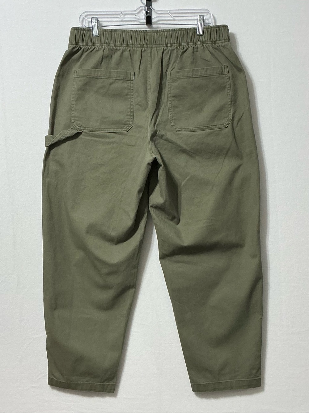 Old Navy Women’s Large Olive Utility Pull-On Pants Relaxed Tapered - Picture 4 of 7